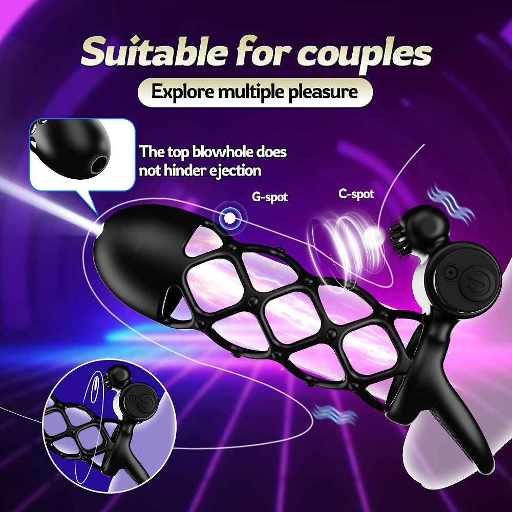 5'' Adjustable 10-Mode Vibrating Penis Sleeve - image 5