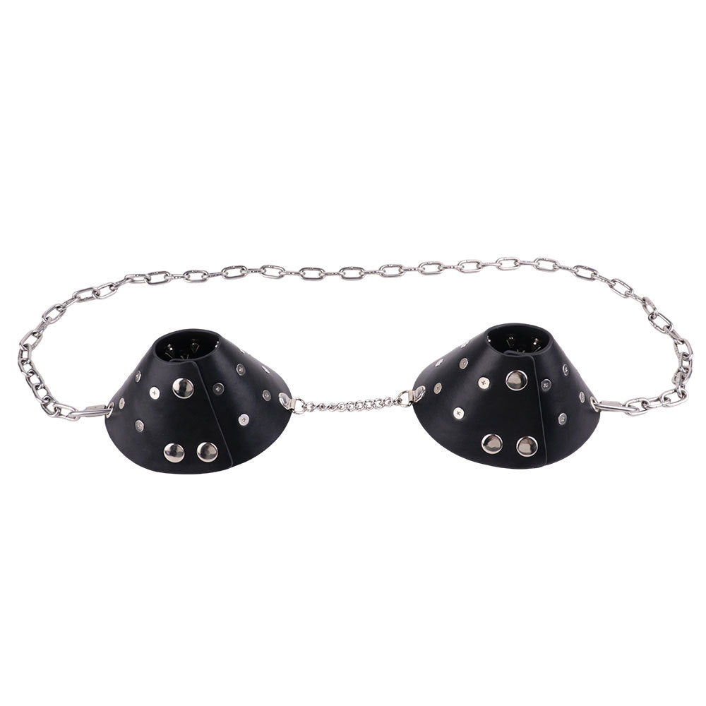Riveted Punk Leather Bra - image 0