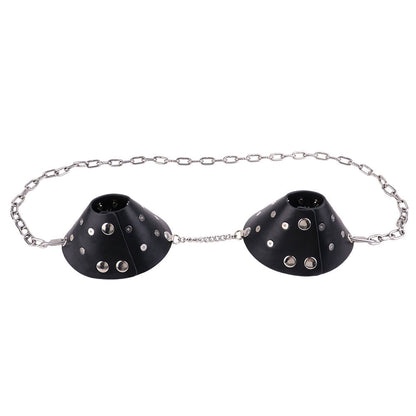 Riveted Punk Leather Bra - image 0