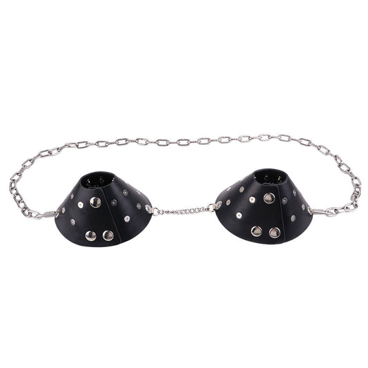 Riveted Punk Leather Bra - image 0