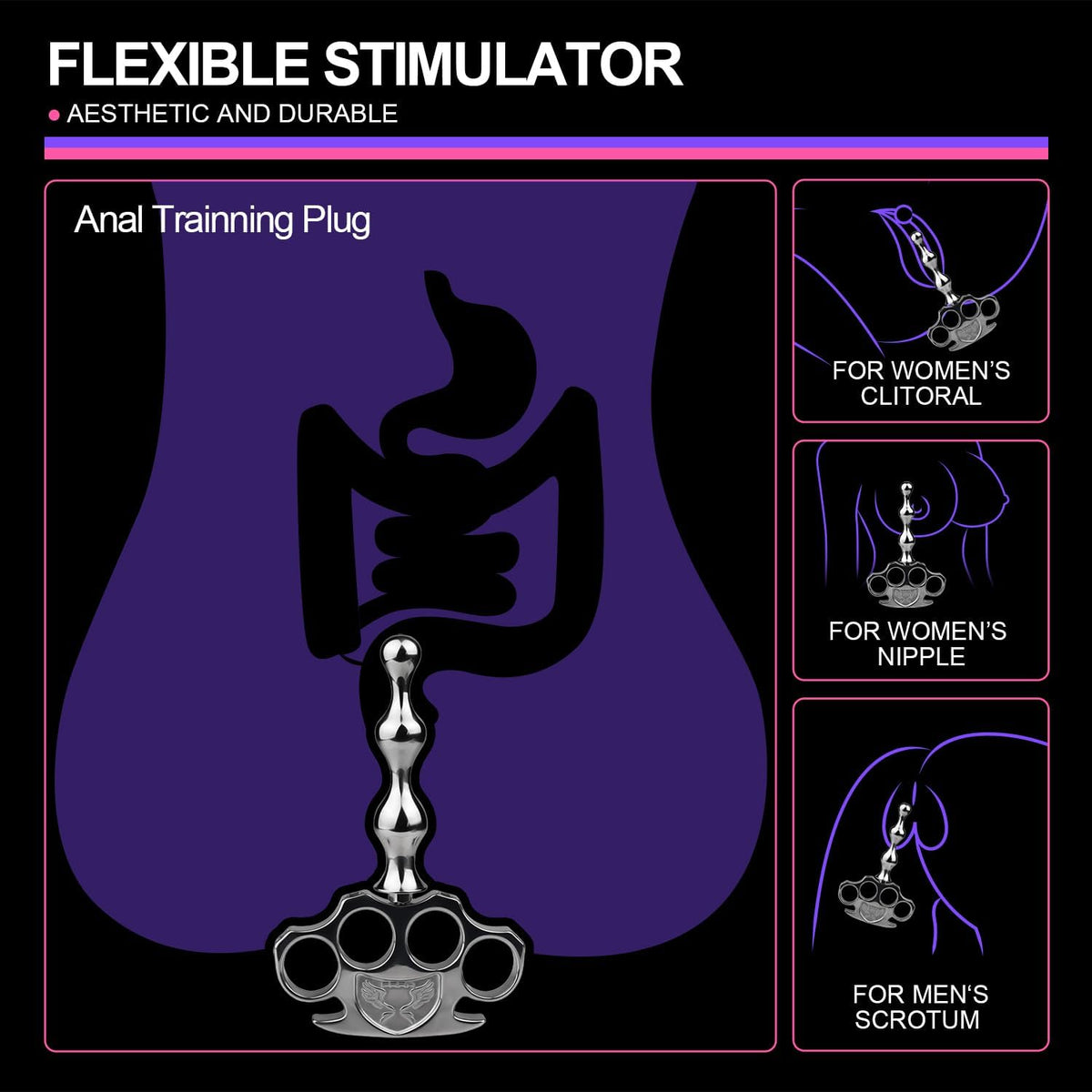 2-in-1 Knuckle Duster Anal Plug - image 3