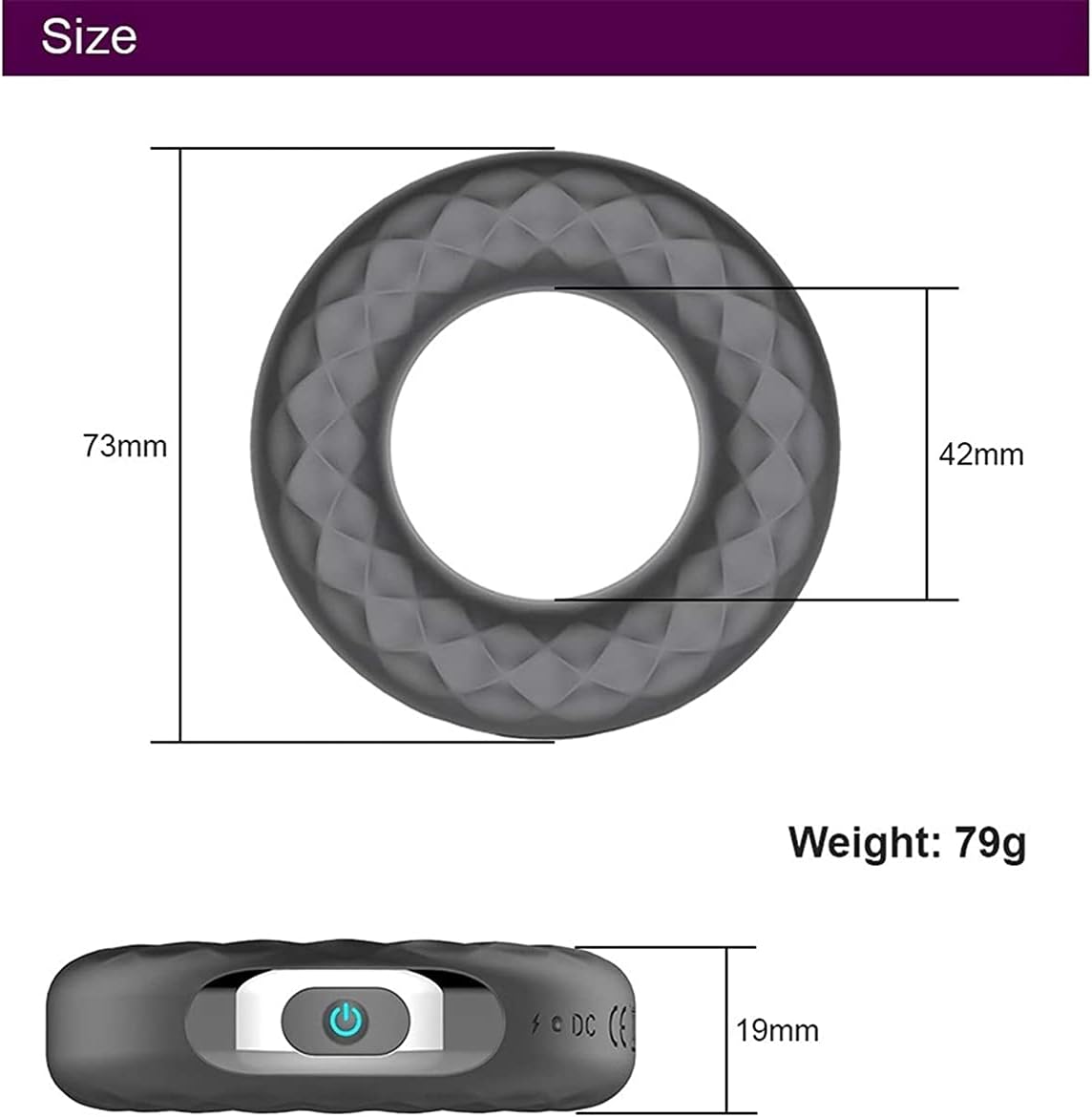 Electric Cock Ring (Delay 10 Vibration Modes+Clitoris Stimulation) - image 2