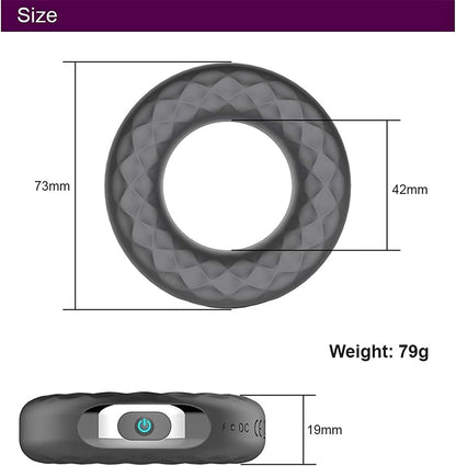 Electric Cock Ring (Delay 10 Vibration Modes+Clitoris Stimulation) - image 2