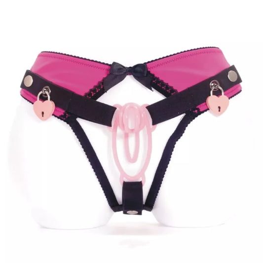 Sexy Men's Chastity Belt Fixed Pants - image 1