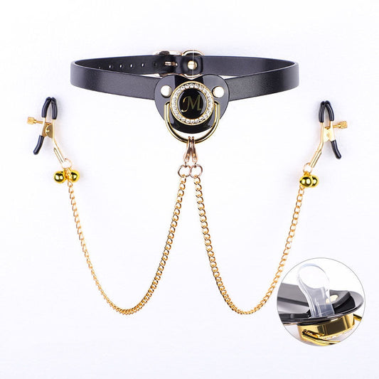 Creative Mouth Play Set: Nipple Clamps & Ball Gags - A - image 0