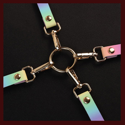 SM Kit Handcuffs Mouth Gag Collar Flogger Blindfold - image 4