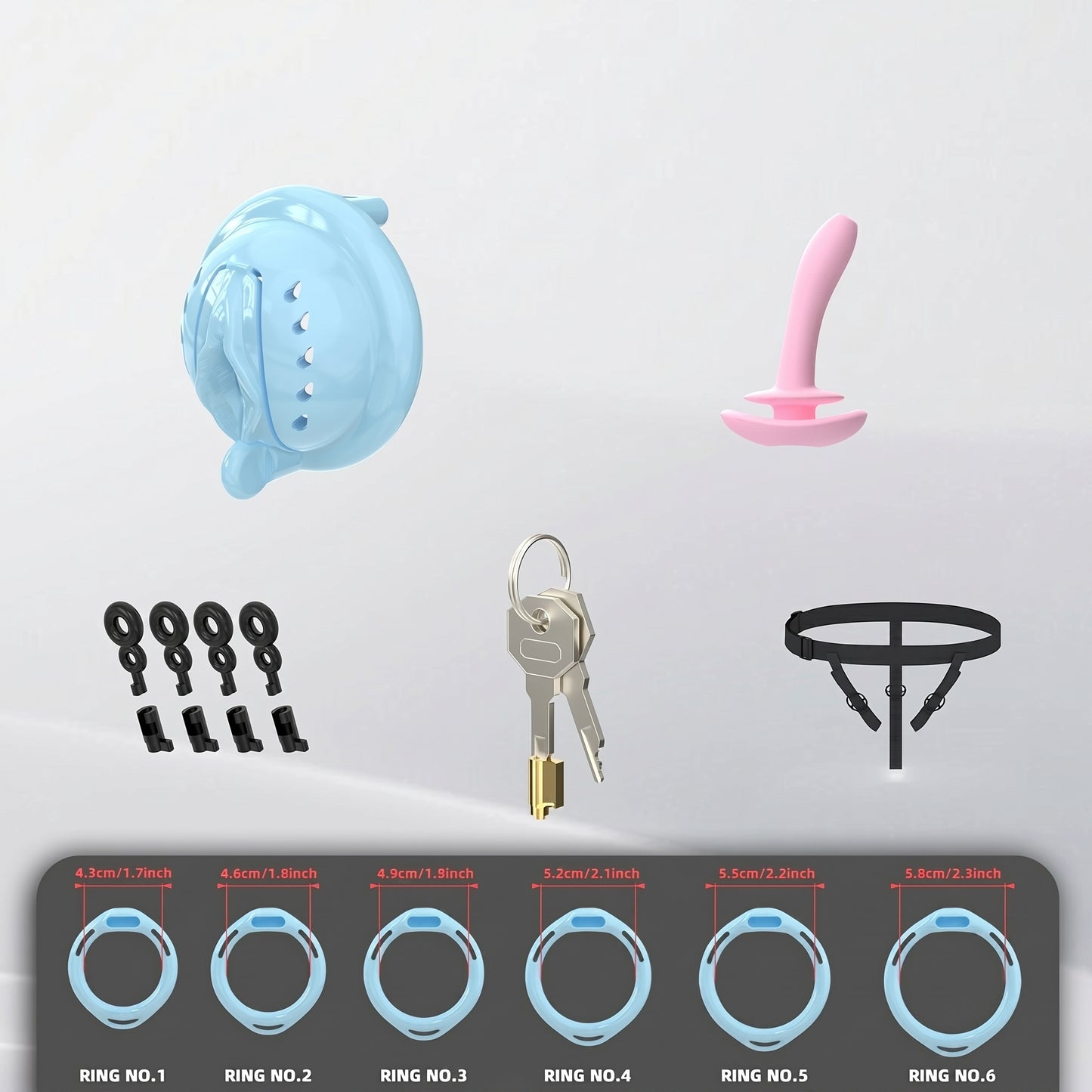 Aegis Flex Magnetic Silicone Chastity Cage - Blue - image 4