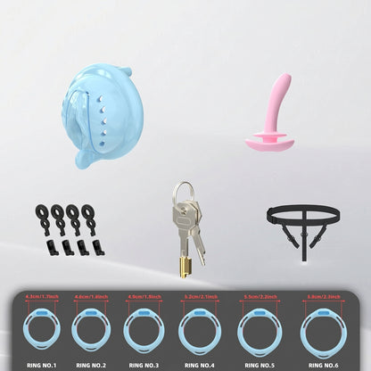 Aegis Flex Magnetic Silicone Chastity Cage - Blue - image 4