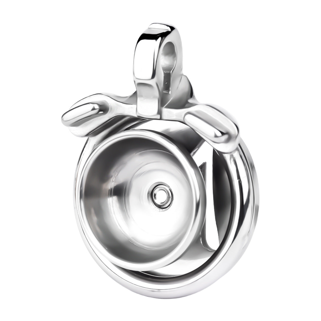 M-shaped Flat Stainless Steel Negative Inverted Chastity Penis Lock Cage - image 9