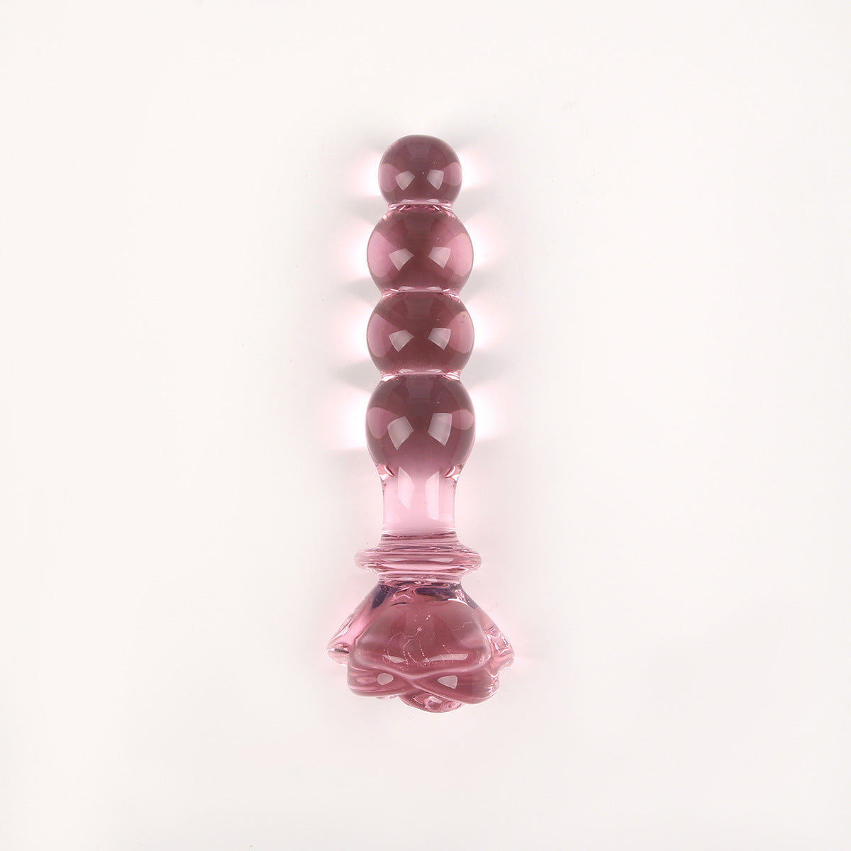 Pink Rose Glass Dildo - A - image 3