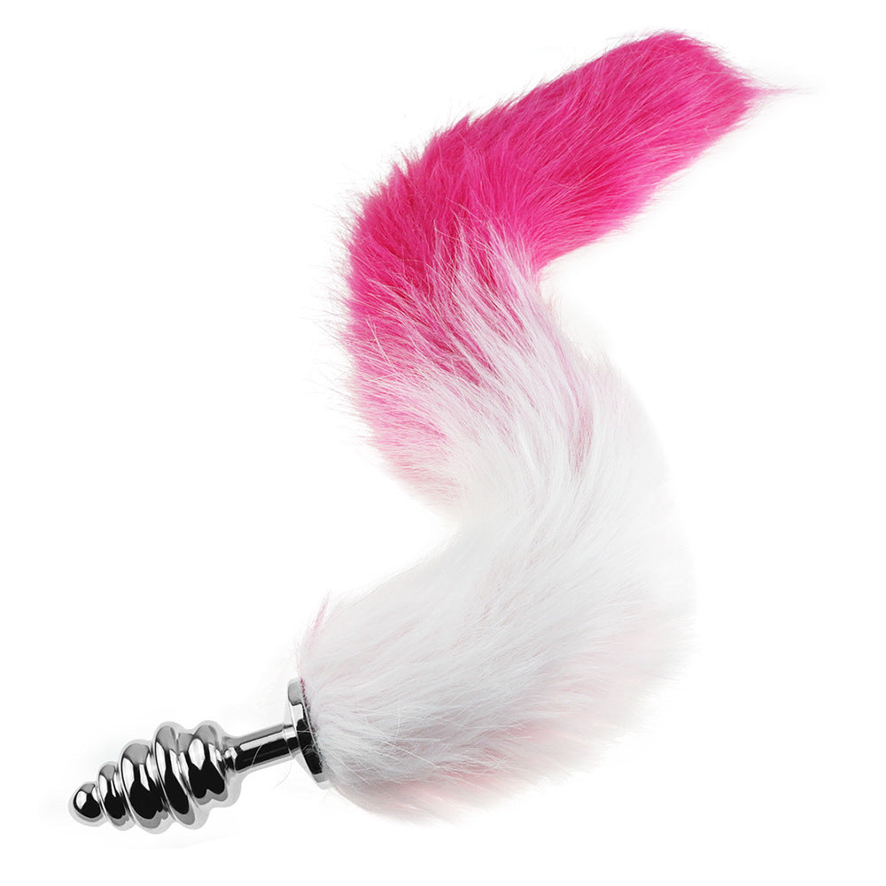 15.75'' Slim Fox Tail Butt Plug – 1.14'' - Pink - image 3