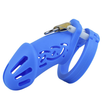 Silicone Colored Chastity Lock CB6000s - Blue - Long - image 10