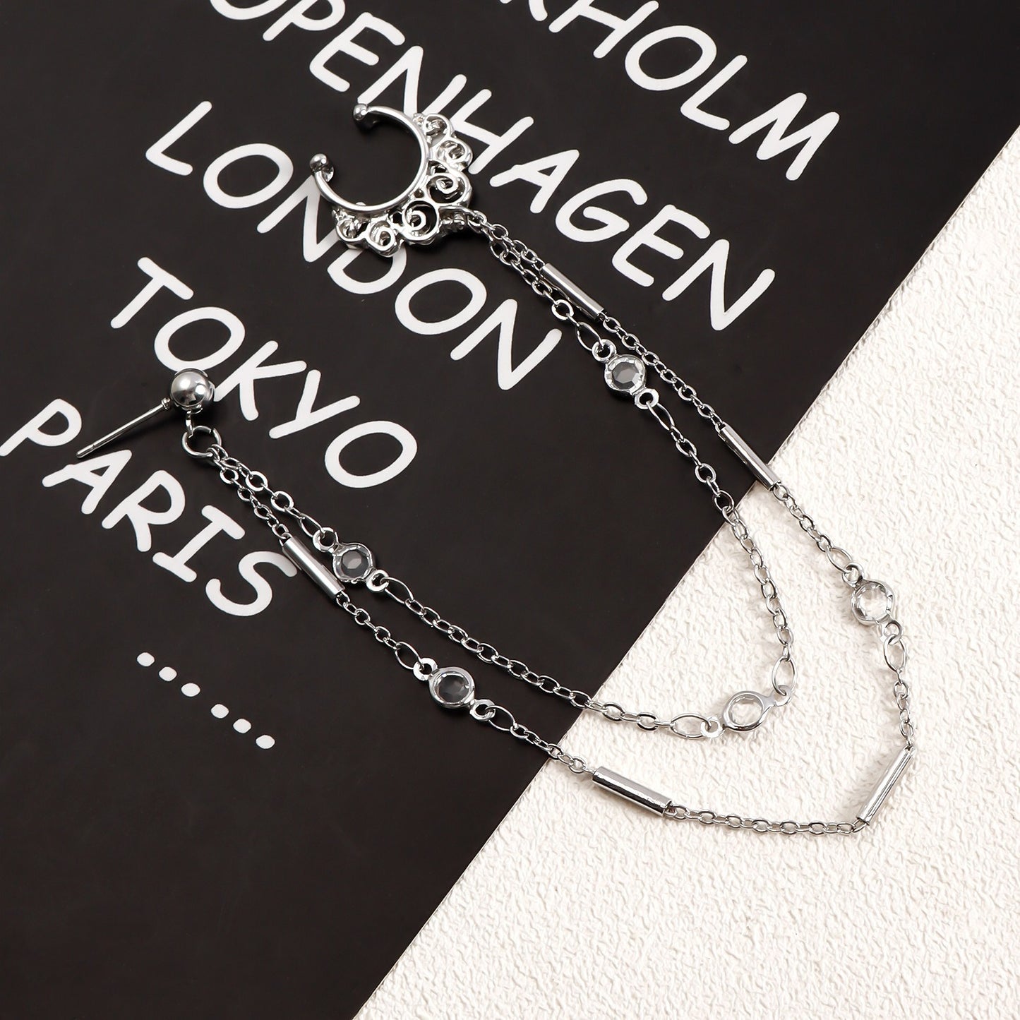 Trendy Nose Chain Piercing – Dainty Gold/Silver Nose Ring for Casual & Special Occasions - image 3