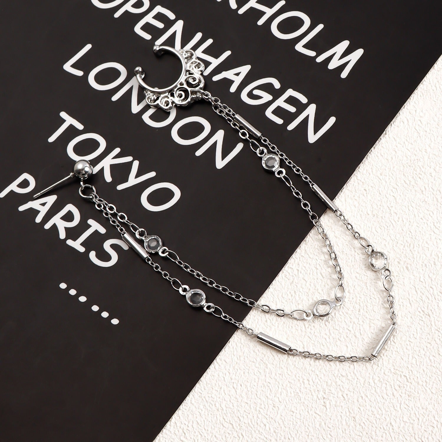 Trendy Nose Chain Piercing – Dainty Gold/Silver Nose Ring for Casual & Special Occasions - image 3