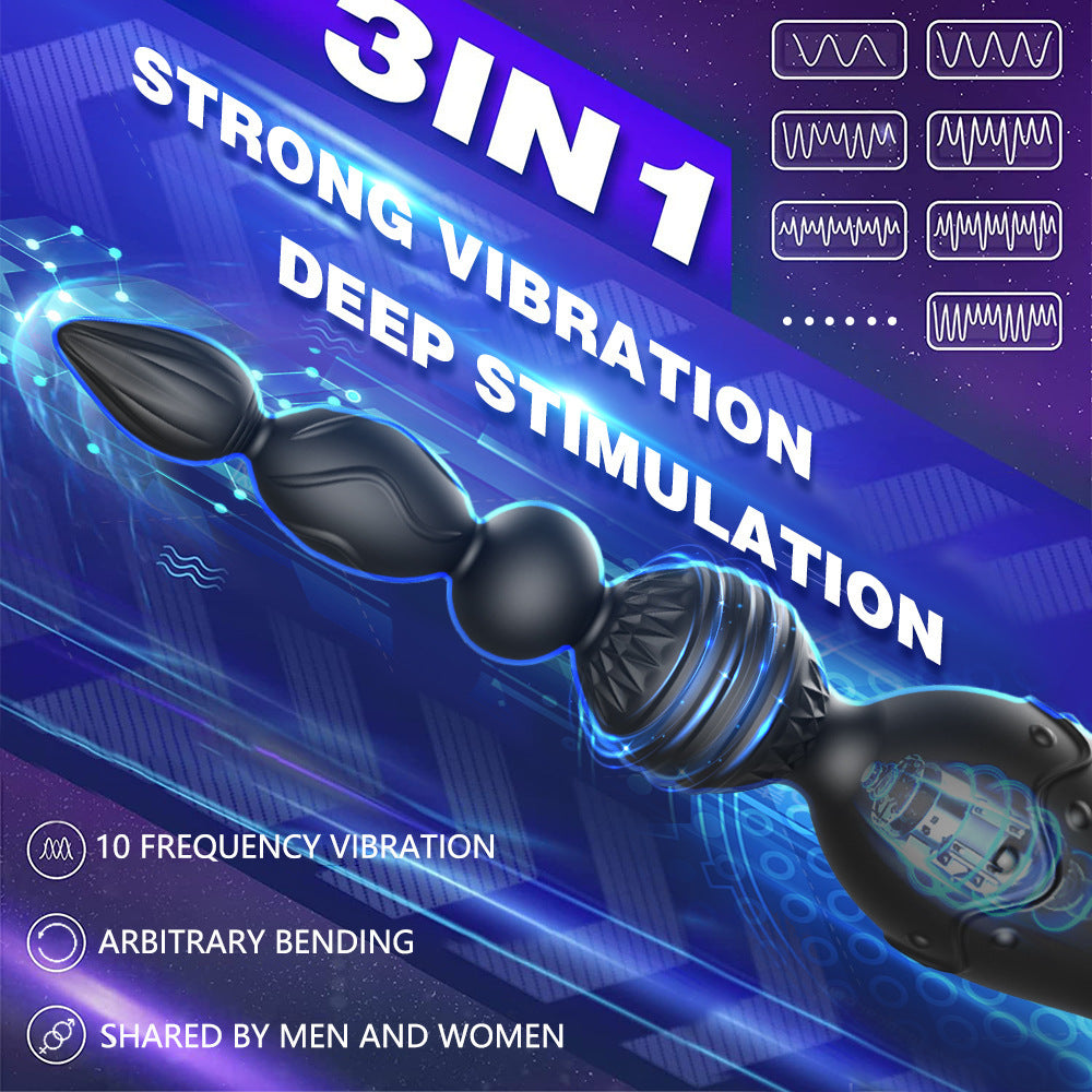 App Control Vibrating Beaded Butt Plug - image 5