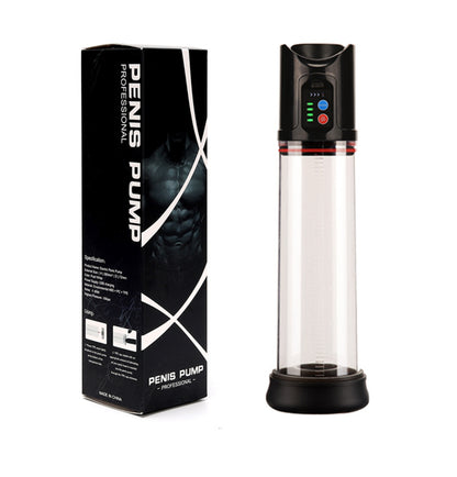 USB Rechargeable Penis Pump Masturbator Stroker - Black - image 0