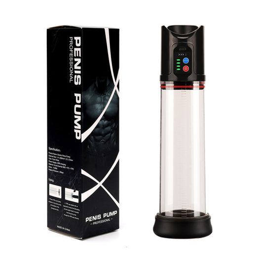 USB Rechargeable Penis Pump Masturbator Stroker - Black - image 0