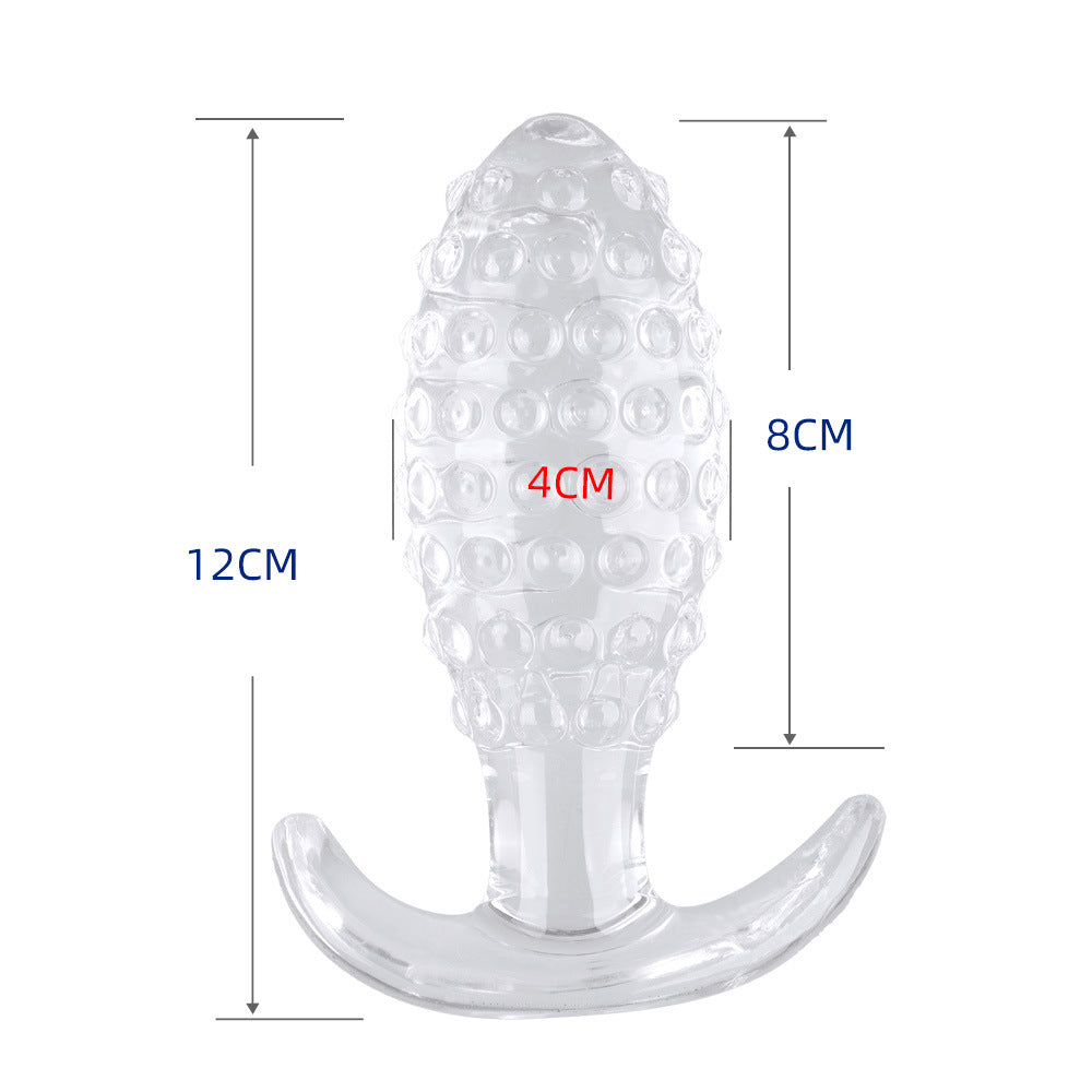 Pineapple Crystal Creative Butt Plug - Transparent - XL - image 11
