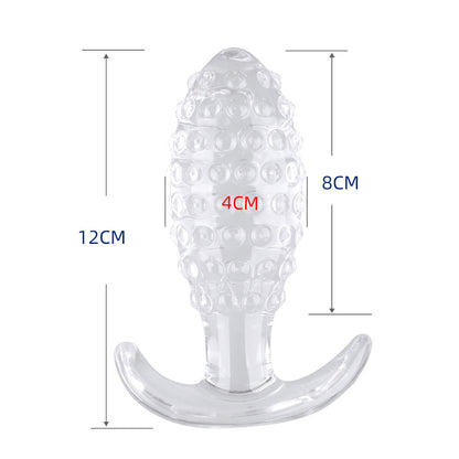 Pineapple Crystal Creative Butt Plug - Transparent - XL - image 11