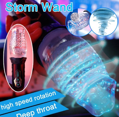 3000 Version Rotating Vibrating Blowjob Men Masturbator - image 3