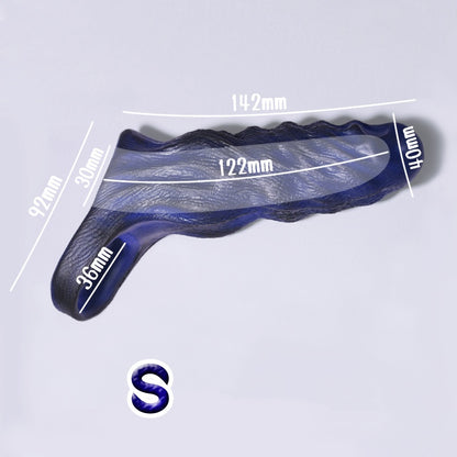 Alien Spike Sleeve – Ultra Thin Liquid Silicone Enhancer - Black & Blue - S - image 4