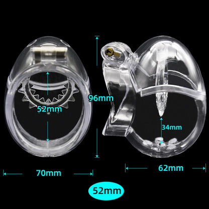 Large Egg Cock And Balls Chastity Cage - with ring spikes - diameter 52mm - image 1