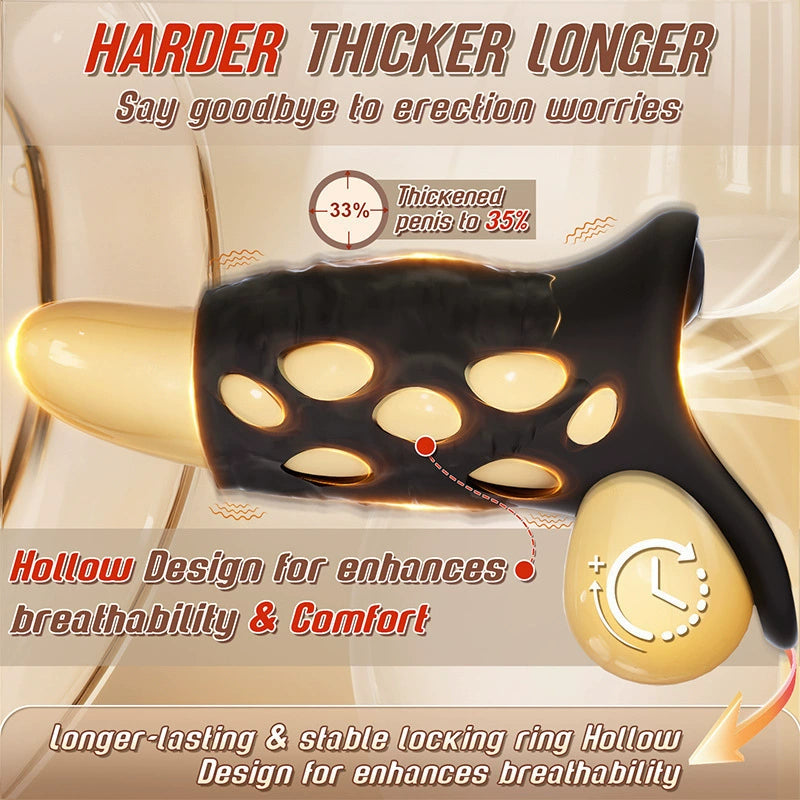 Vibrating Penis Sleeve Cock Ring with APP Control - image 5