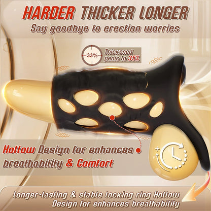 Vibrating Penis Sleeve Cock Ring with APP Control - image 5