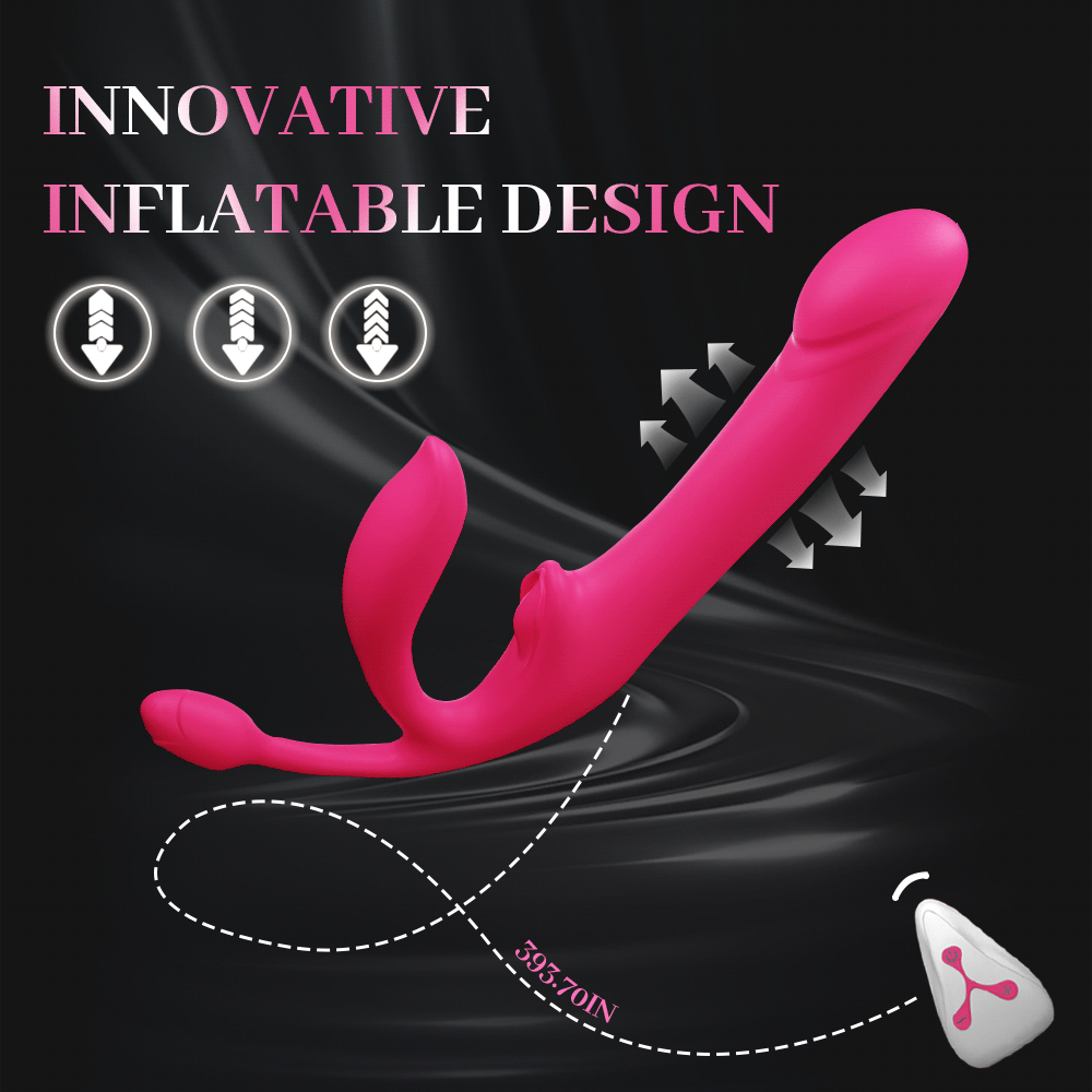 4 Vibration Parts Thrusting Rose Vibrator For Women with Remote - Thrusting Model - image 5