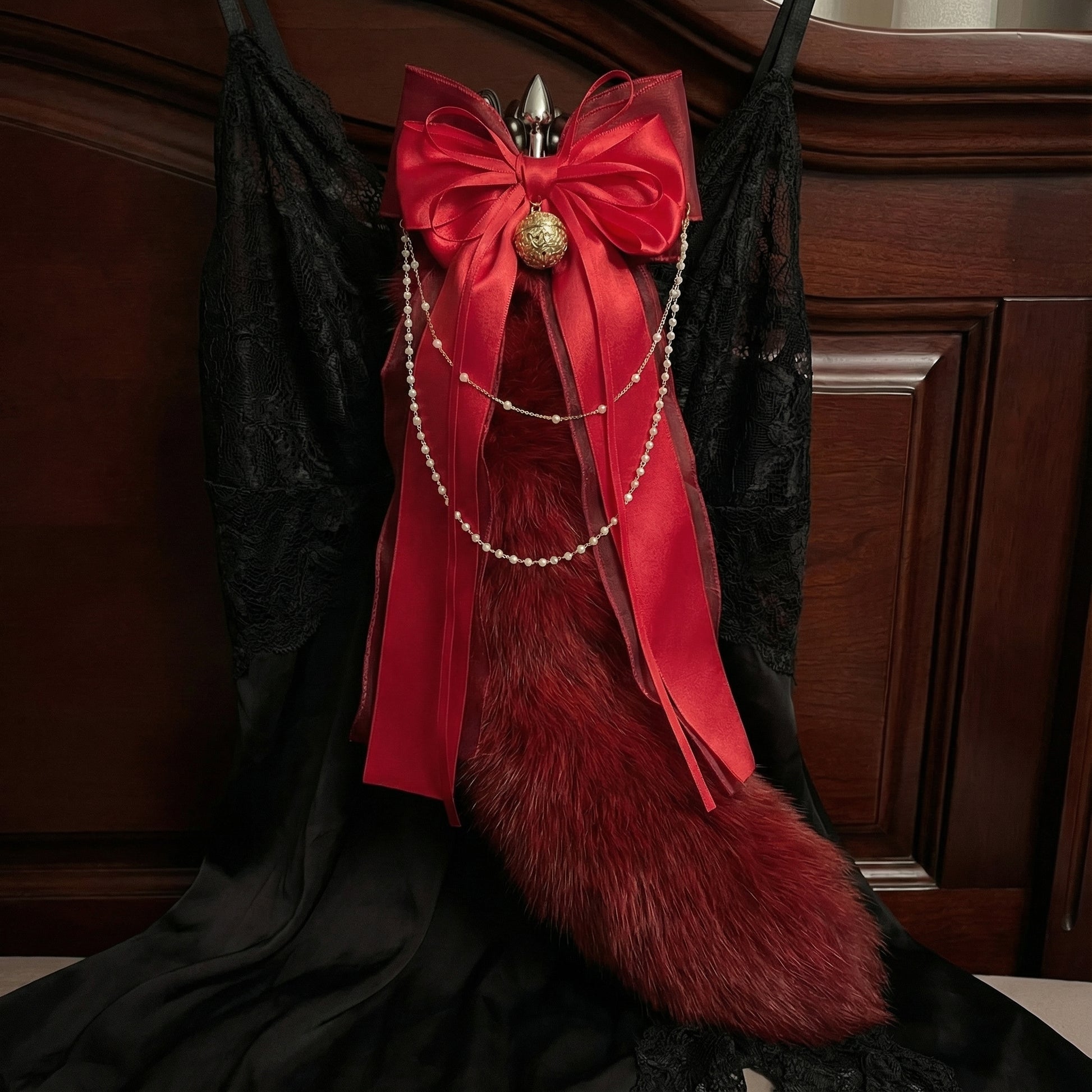 Luxury Fox Tail Plug Set – 15.7" Plush Tail With Pearl Chain & Interchangeable Plug Heads - image 16