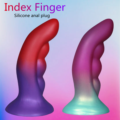 Alien Fantasy Finger Dildo – 6.3” Silicone Gradient Anal & Vaginal Toy with Suction Cup - image 7