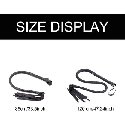 Horse Whip Braided PU Leather Whip Riding Crop and Whips - image 5
