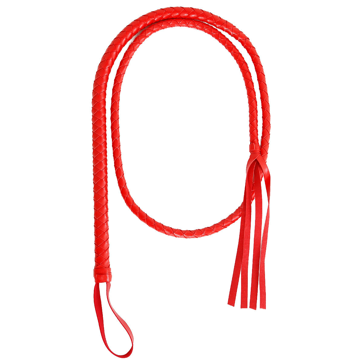 74.8 Inch Pu Leather Flogger Whip - Red - image 7