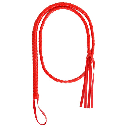 74.8 Inch Pu Leather Flogger Whip - Red - image 7