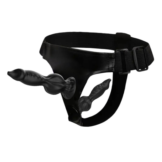 Strap-on Harness Set With Customizable Fit - Black - image 0