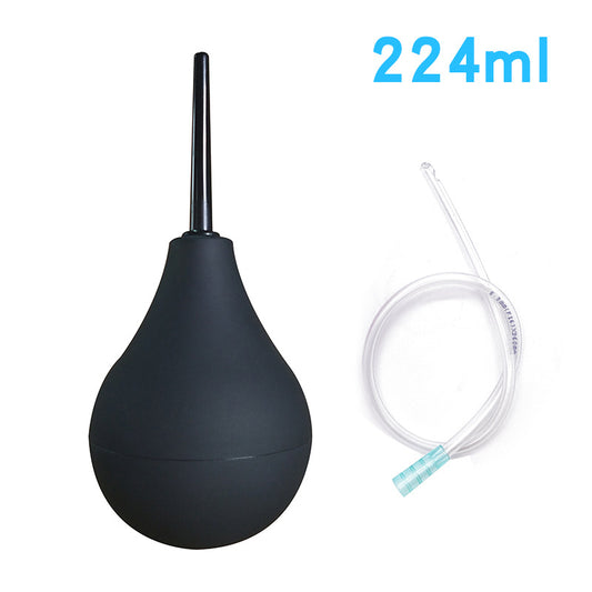224ML Medical Silicone Enema Bulb - Black & Enema Tube - image 1
