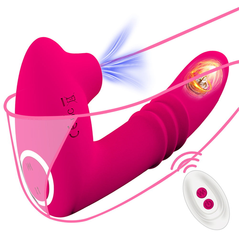 ClimaxSculpt - 10-Speed Sucking & Vibrating Stimulator for Women - Rose - image 1