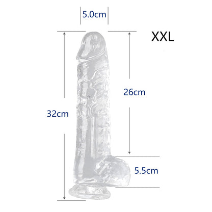 Small Realistic Clear 6 inch Cute Dildo with Suction Cup Dildo - XXL - image 9
