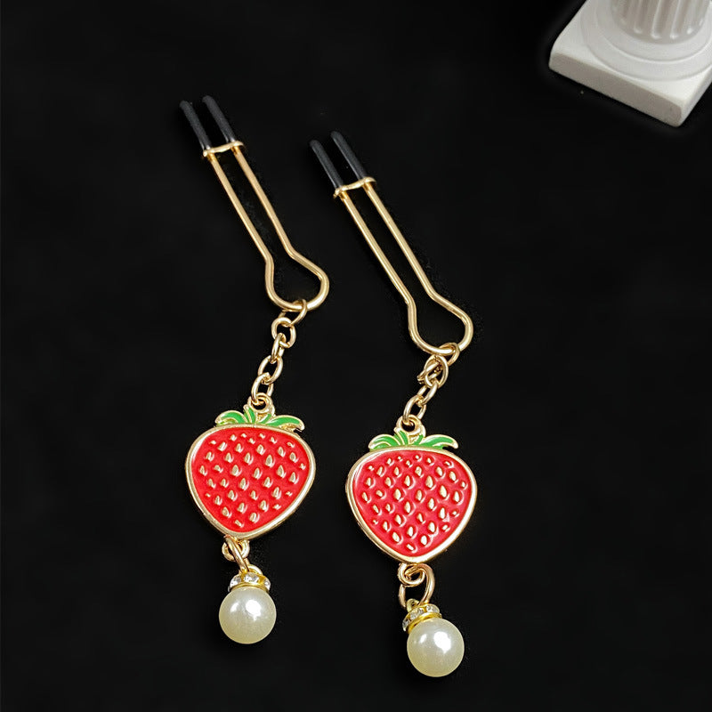 Cute Strawberry Nipple Clamps With Adjustable Dual Clip Design - image 6
