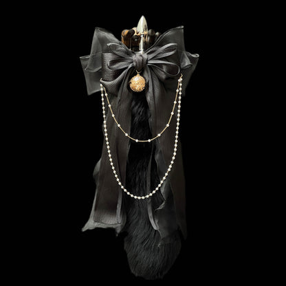 Luxury Fox Tail Plug Set – 15.7" Plush Tail With Pearl Chain & Interchangeable Plug Heads - image 4