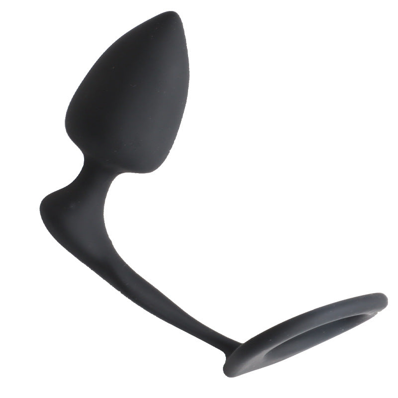 Pleasure Synergy Ring with Plug - Black - image 1