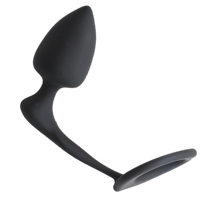 Pleasure Synergy Ring with Plug - Black - image 1
