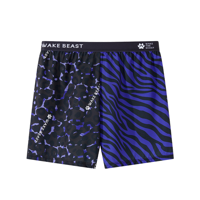 Men's Boxer Briefs With Leopard Print - Purple - 3XL - image 5