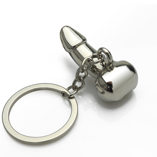 Phallus Penis Keychain - Silver - image 0