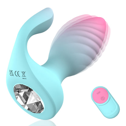 Anal Plug Remote Control Vibrator Clitoris Stimulator Dual Motors - Colorful - image 0