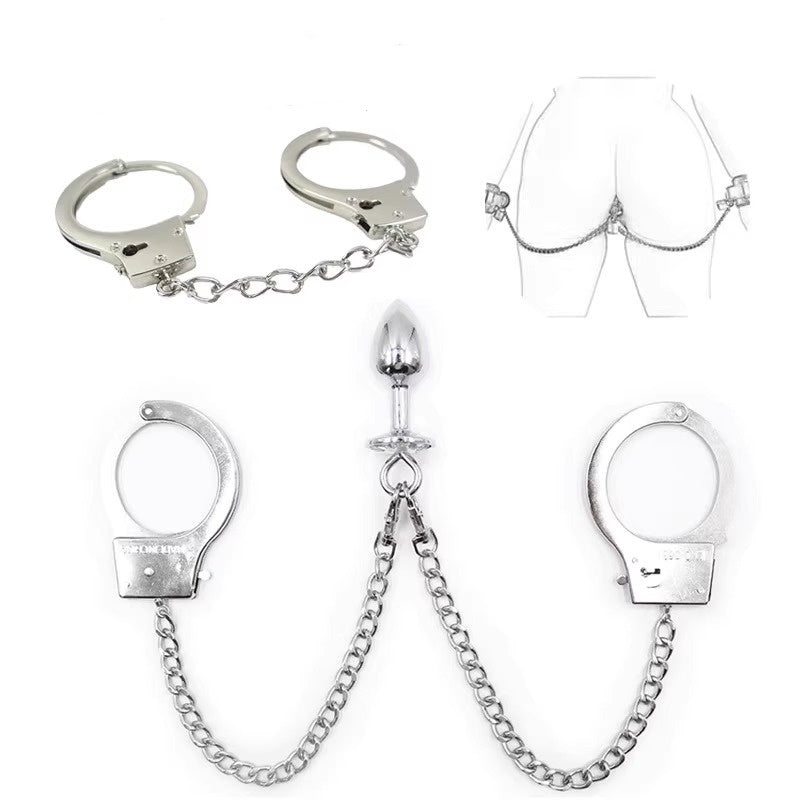 BDSM Handcuffs with Butt Plug - image 0