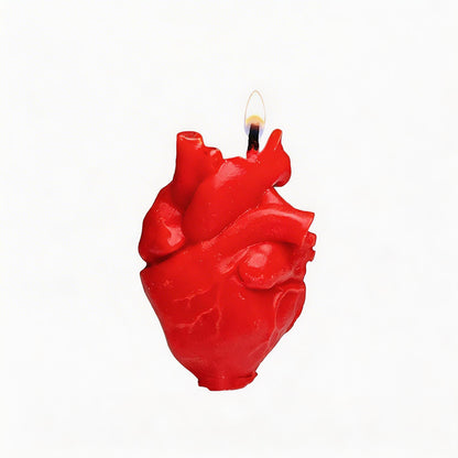 Heart-Shaped Scented Candle - Red - image 3