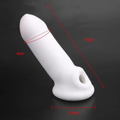 Strapon Penis Enlargement Extender Condom For Men - image 4