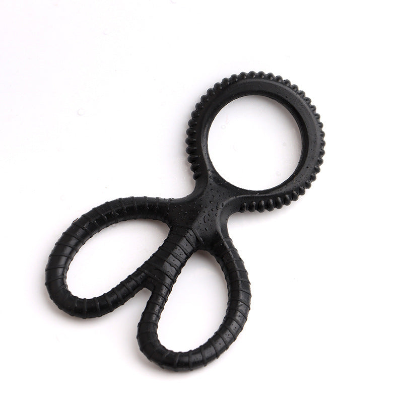 1 Pcs Men Sex Toy Cock Ring Silicone Scissor Triple Ring Ring Waterproof High Elasticity - image 0