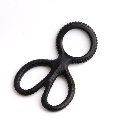 1 Pcs Men Sex Toy Cock Ring Silicone Scissor Triple Ring Ring Waterproof High Elasticity - image 0